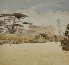 John Napper,  British 1916-2001 -  Study of Highgrove House: Seen from the garden, 1997;  water...