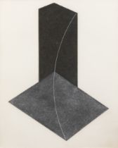 Jon Groom,  British b.1963 -  Corner Drawing II, 1979;  oil and pastel on irregular shaped boar...