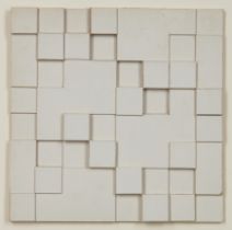 Jean Spencer,  British 1942-1998 -  White Relief I, c.1970;  assembled artist's board, 13.5 x 1...