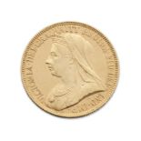 A Victoria gold two pounds, dated 1893