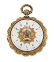 Le Roy, Paris. A 19th century open face pinchbeck cased pocket watch made for the Turkish market ...