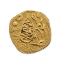 A gold India, Independent Kingdoms Sikh Empire gold rupee, struck by Diwan Mulraj (April 1848 - J...