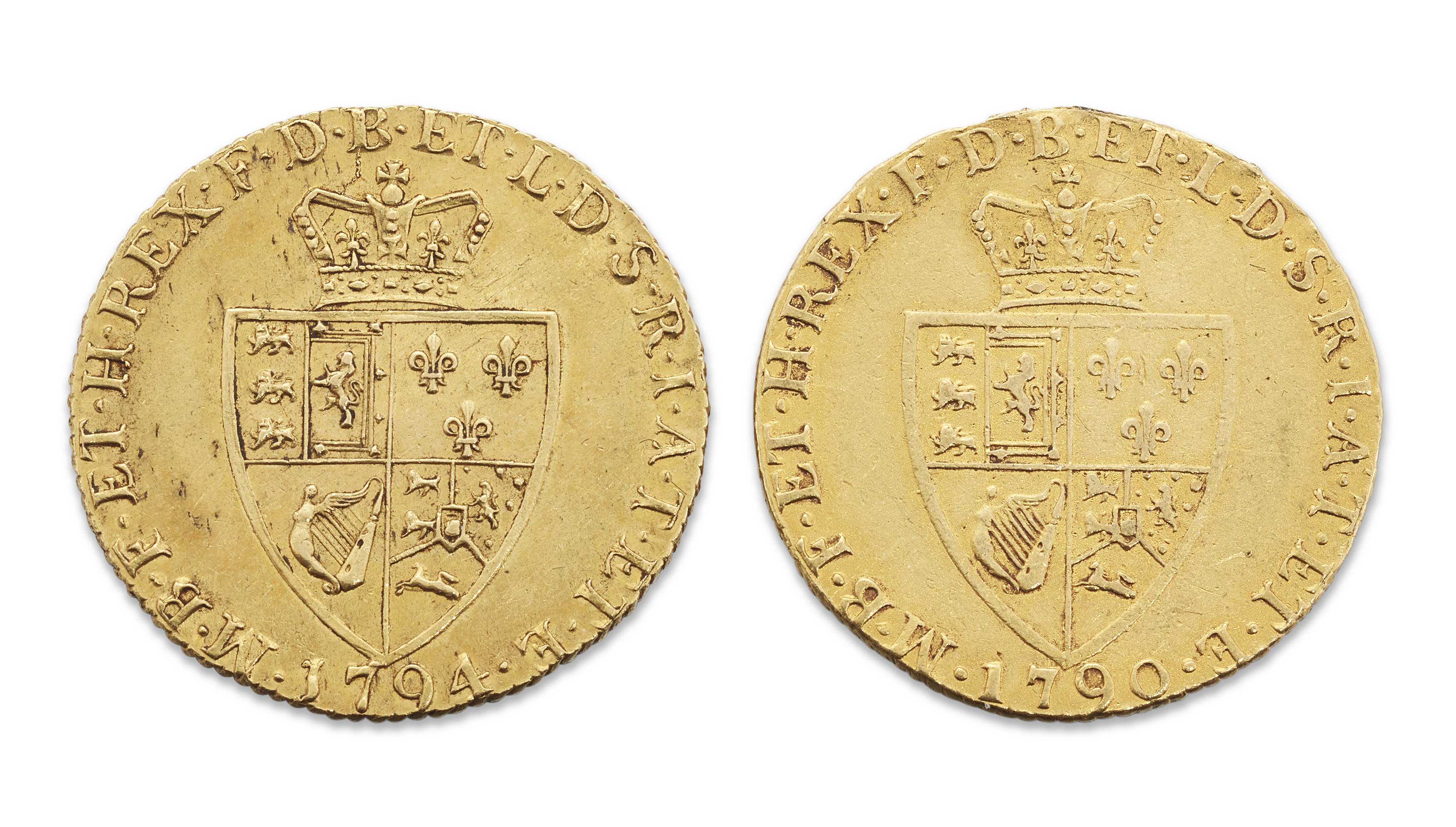 Two George III spade guineas, dated 1790 & 1794 (2) - Image 2 of 2