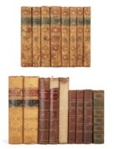 English History Interest: a collection of leather bound books, 18th - 19th centuries, comprising:...