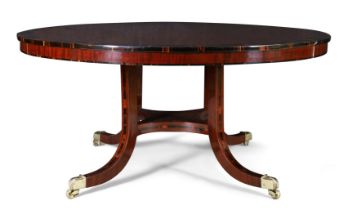 A Regency mahogany and coromandel crossbanded breakfast table, first quarter 19th century, the ci...