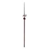 A halberd, probably Italian, 16th century, with central tapering diamond section spike above a ma...