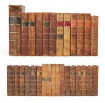 History Interest: a collection of leather bound books, 18th - 19th centuries, comprising:  Edwar...