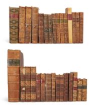 English Literature: a collection of leather bound books, 18th - 19th centuries, to include:  Joh...
