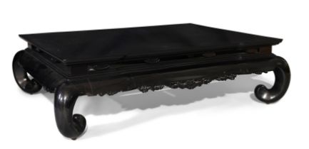 Christian Audigier for Ralph Lauren, a large ebonized coffee table, of Chinese style, last quarte...