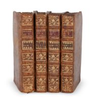 Anson, George, Voyage Autour du Monde, fait dans les années 1740, 41, 42, 43 & 44., 4 Vols., full...