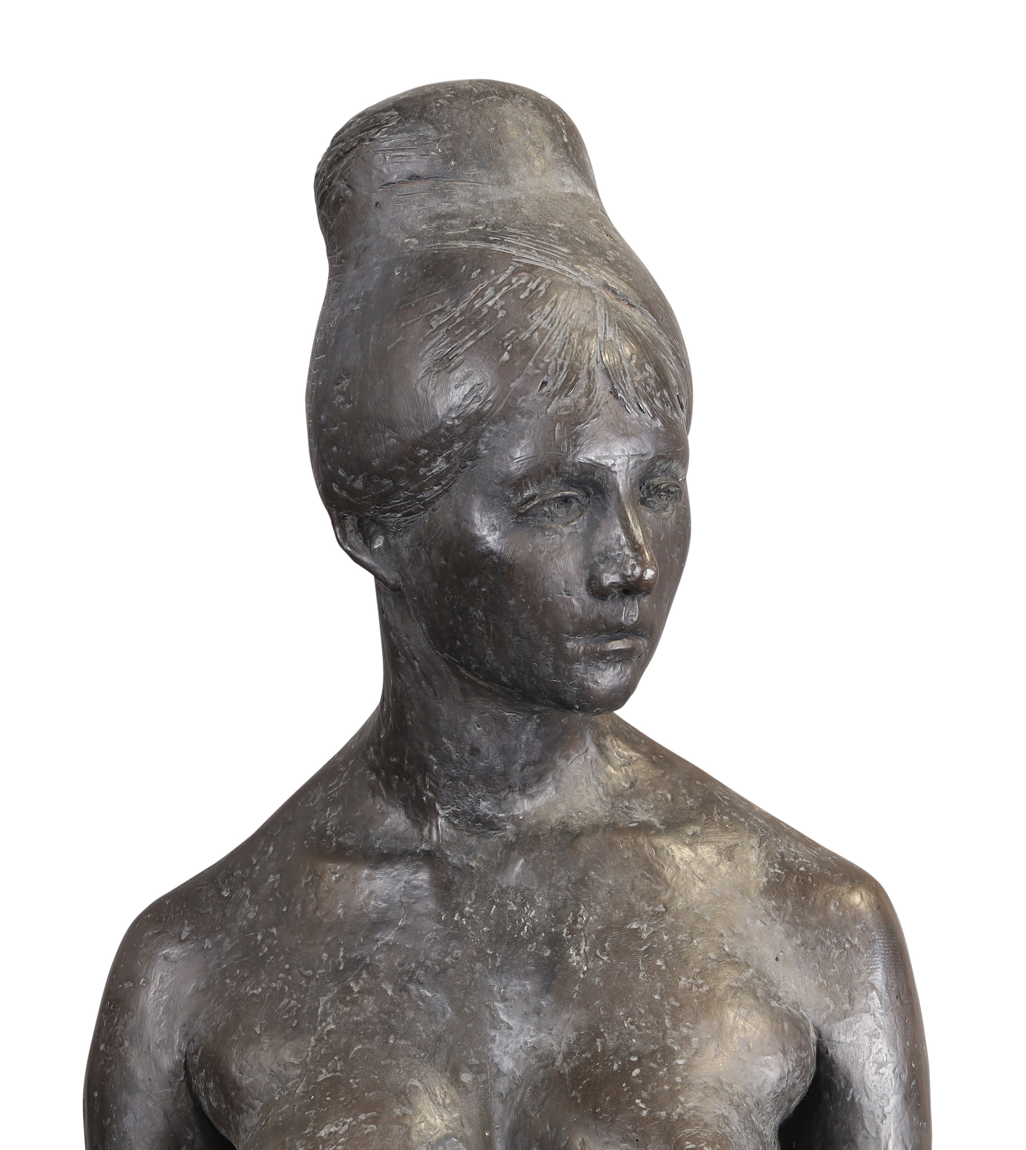 A large bronzed resin figure of a standing female nude, second half 20th century, 195cm high Pro... - Image 2 of 2