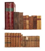 Samuel Johnson Interest: A collection of leather bound books, 18th - 19th centuries, to include: ...