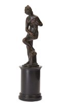 After Giambologna, Italian, c.1529-1608, a bronze model of Venus, probably 18th century, on a lat...