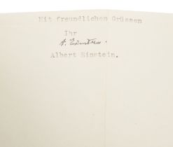Einstein, Albert, German-born theoretical physicist and Nobel laureate, 1879-1955, autograph lett...