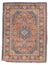 A Persian Tabriz rug, second quarter 20th century, the central floral medallion surrounded by flo...