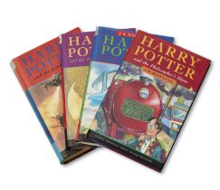 Rowling, J.K., four Harry Potter books, each signed by the author, comprising: Harry Potter and ...