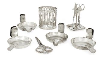 A group of silver.  Various dates and makers.  The group comprising: four Asprey & Co. silver a...