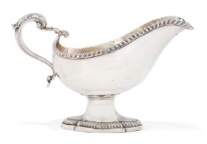 An early George III silver sauce boat.  Probably Thomas Whipham & Charles Wright,  London, 1763...