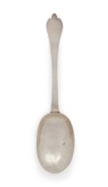 A Queen Anne West Country silver trefid spoon.  John Elston,  Exeter, 1708.  The oval bowl wit...