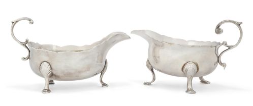 A provincial George III silver sauce boat.  John Langlands I & John Robertson I,  Newcastle, 17...