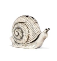 A Judith Leiber novelty snail vase.  c.2000.  Stamped 925.  Designed with a perforated, remova...