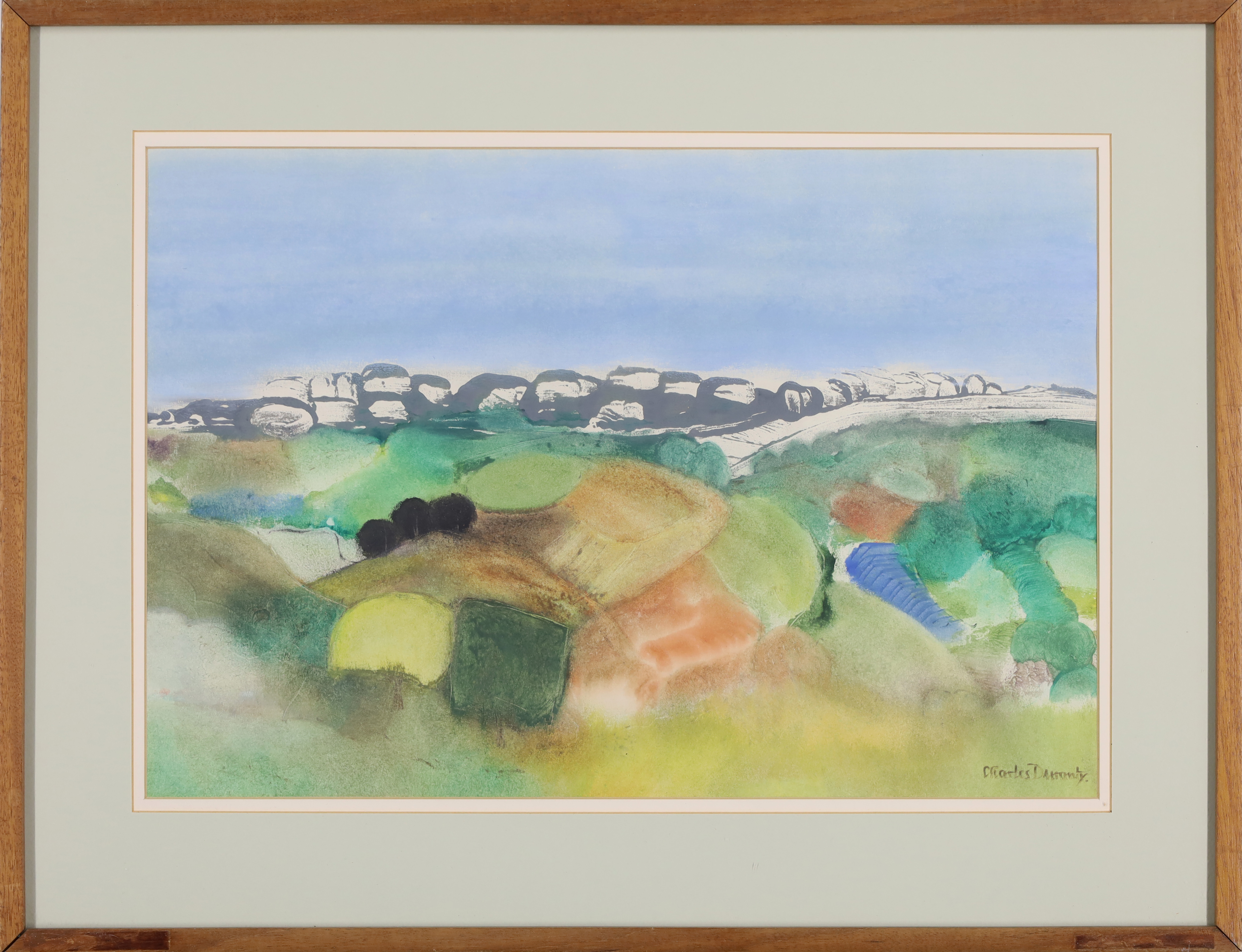 Charles Duranty,  British 1918-2006 -  Boulders like Epitaphs for Past Battles;  watercolour on... - Image 2 of 3