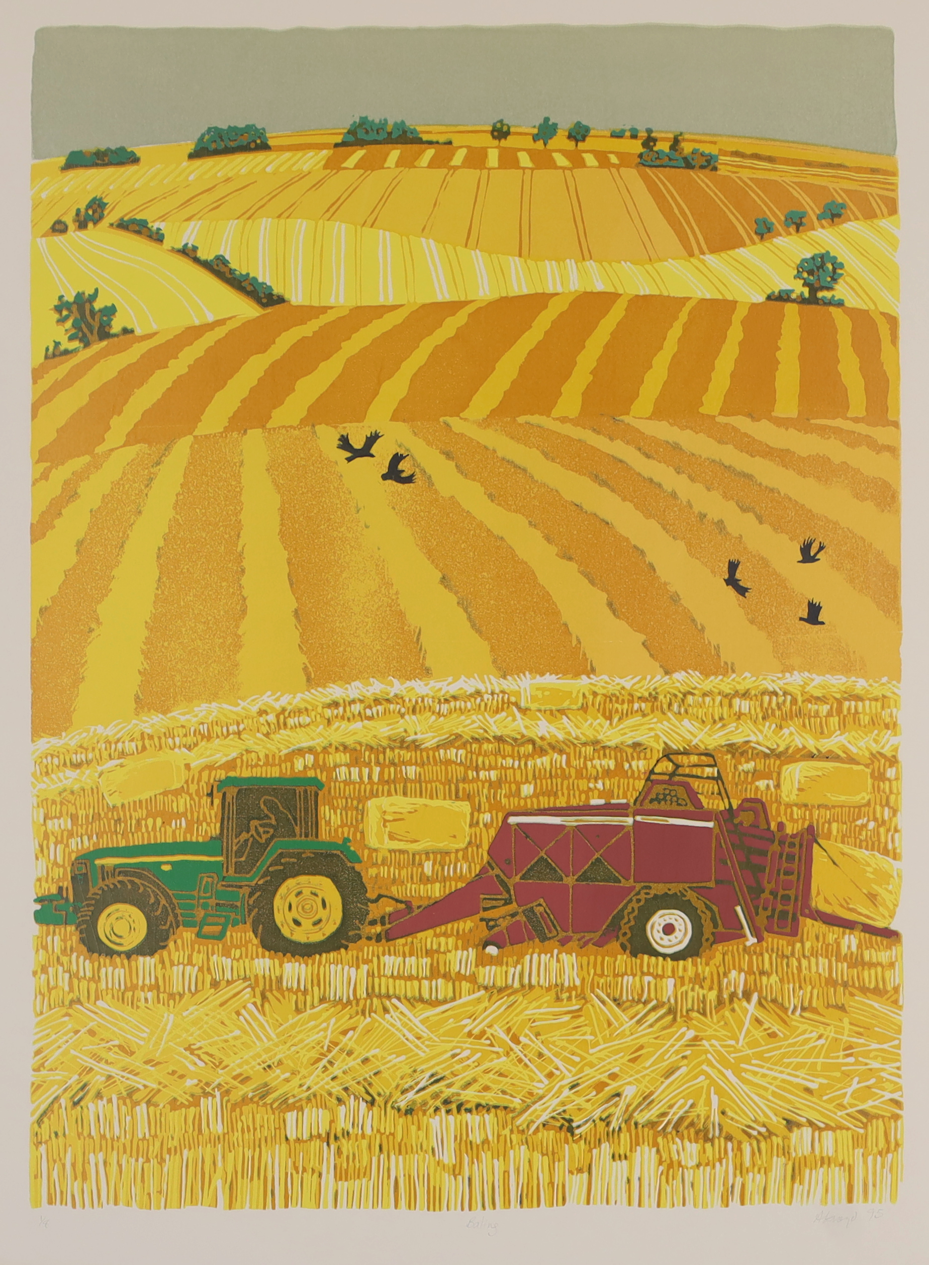 Carry Akroyd,  British b.1953 -  Baling, 1995;  screenprint on paper, signed, dated, titled and...