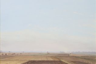 Anthony Day,  British 1922-2023 -  October Fen Fields II;  oil on board, 47 x 67.5 cm (ARR) Pr...