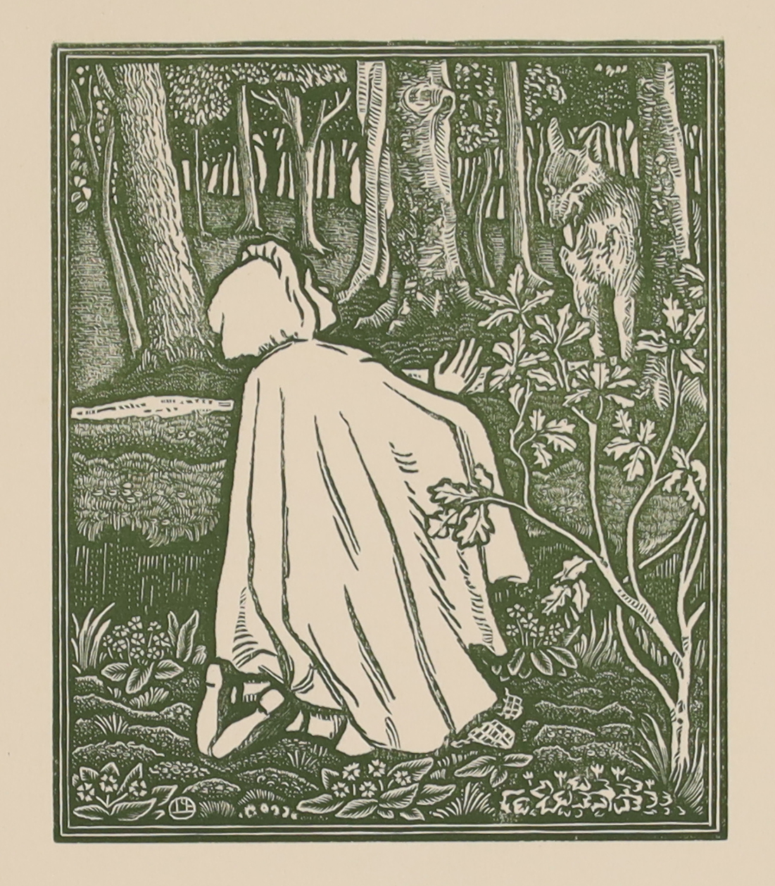 Lucien Pissarro,  French 1863-1944 -  The Crown of Esther, from The Venture;  bookplate, after ... - Image 2 of 2