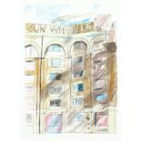 Chloë Cheese,  British b.1952 -  Gun wharves, Wapping High Street;  lithograph on paper, signed...