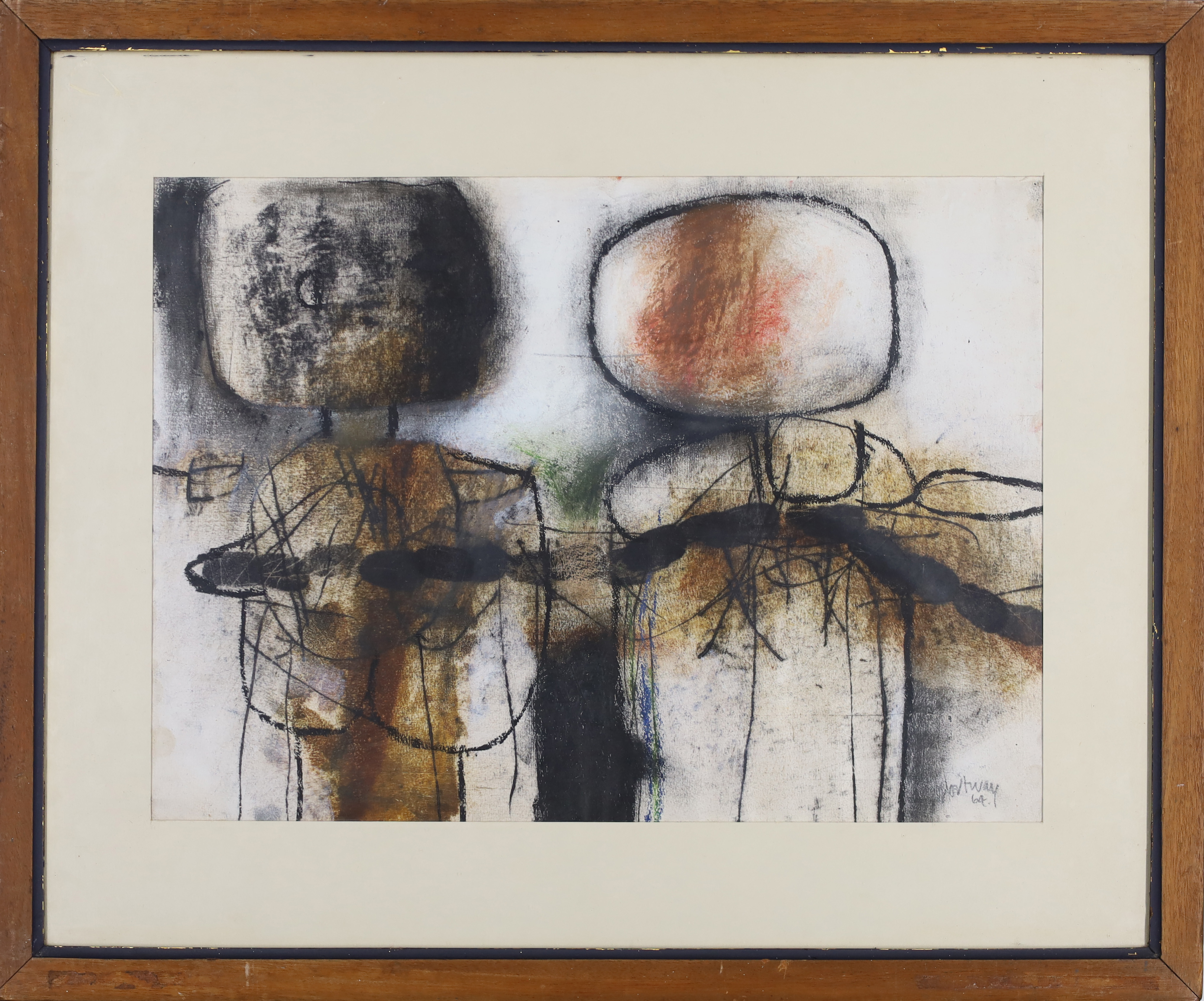 Douglas Portway,  South African 1922-1993 -  Gouache, 1964;  pastel on paper, signed and dated ... - Image 2 of 3