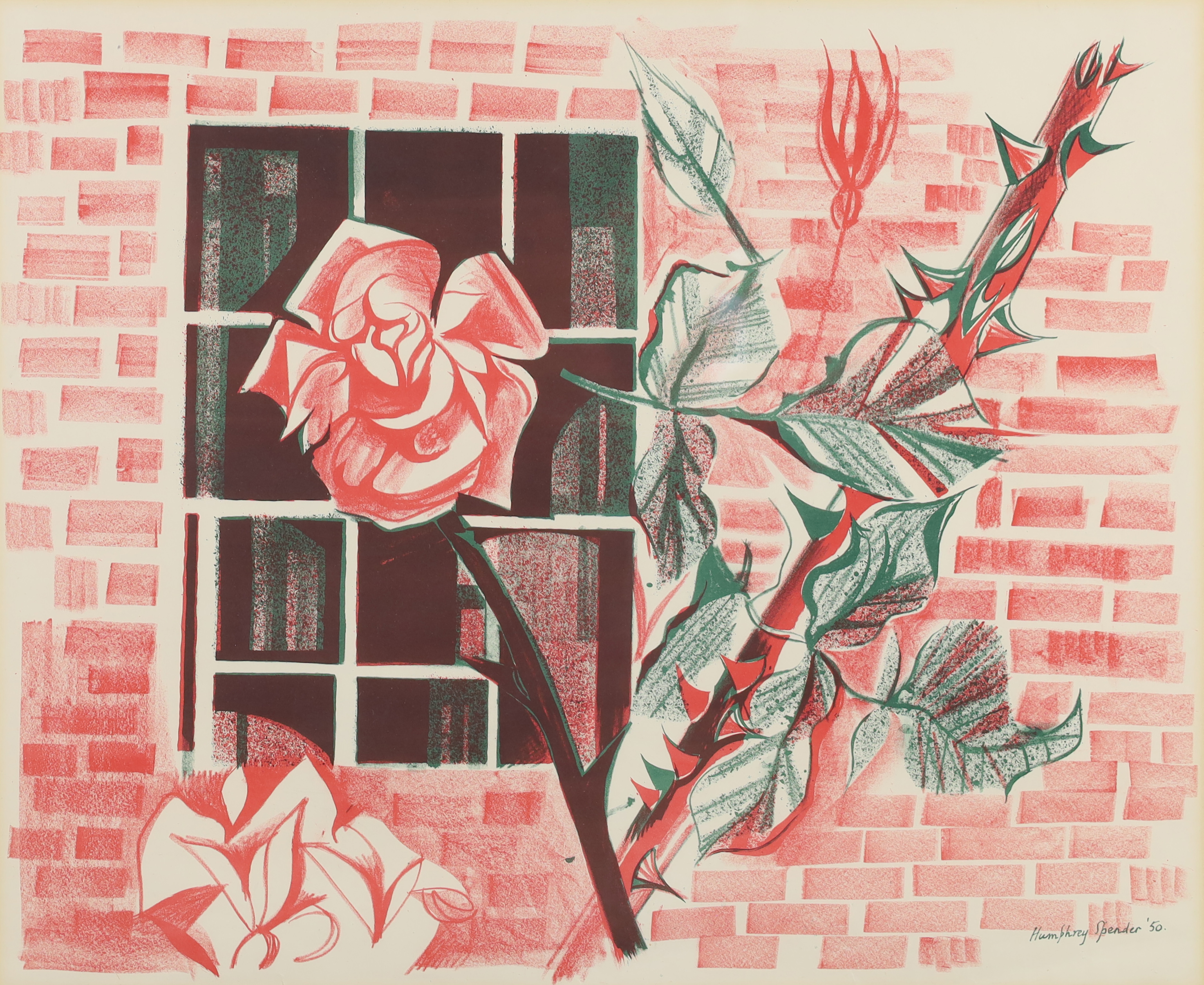 Humphrey Spender,  British 1910-2005 -  Rose at the window, 1950;  lithograph on paper, signed ...