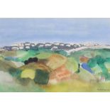 Charles Duranty,  British 1918-2006 -  Boulders like Epitaphs for Past Battles;  watercolour on...