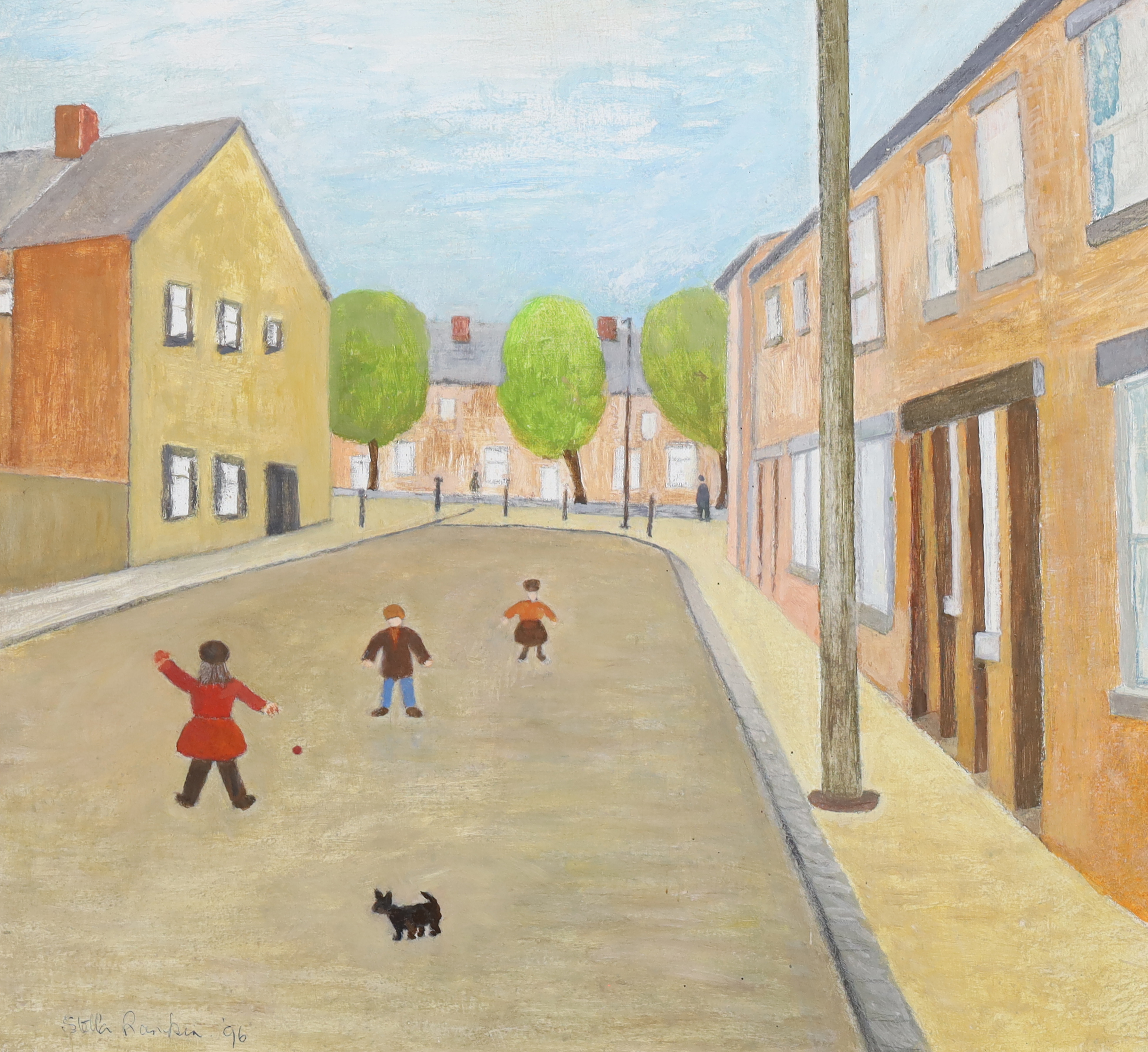 Stella Rankin,  British 1915-2009 -  A Back Street in Newcastle, 1996;  oil on canvas, signed a...