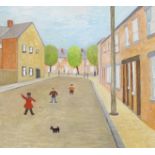 Stella Rankin,  British 1915-2009 -  A Back Street in Newcastle, 1996;  oil on canvas, signed a...