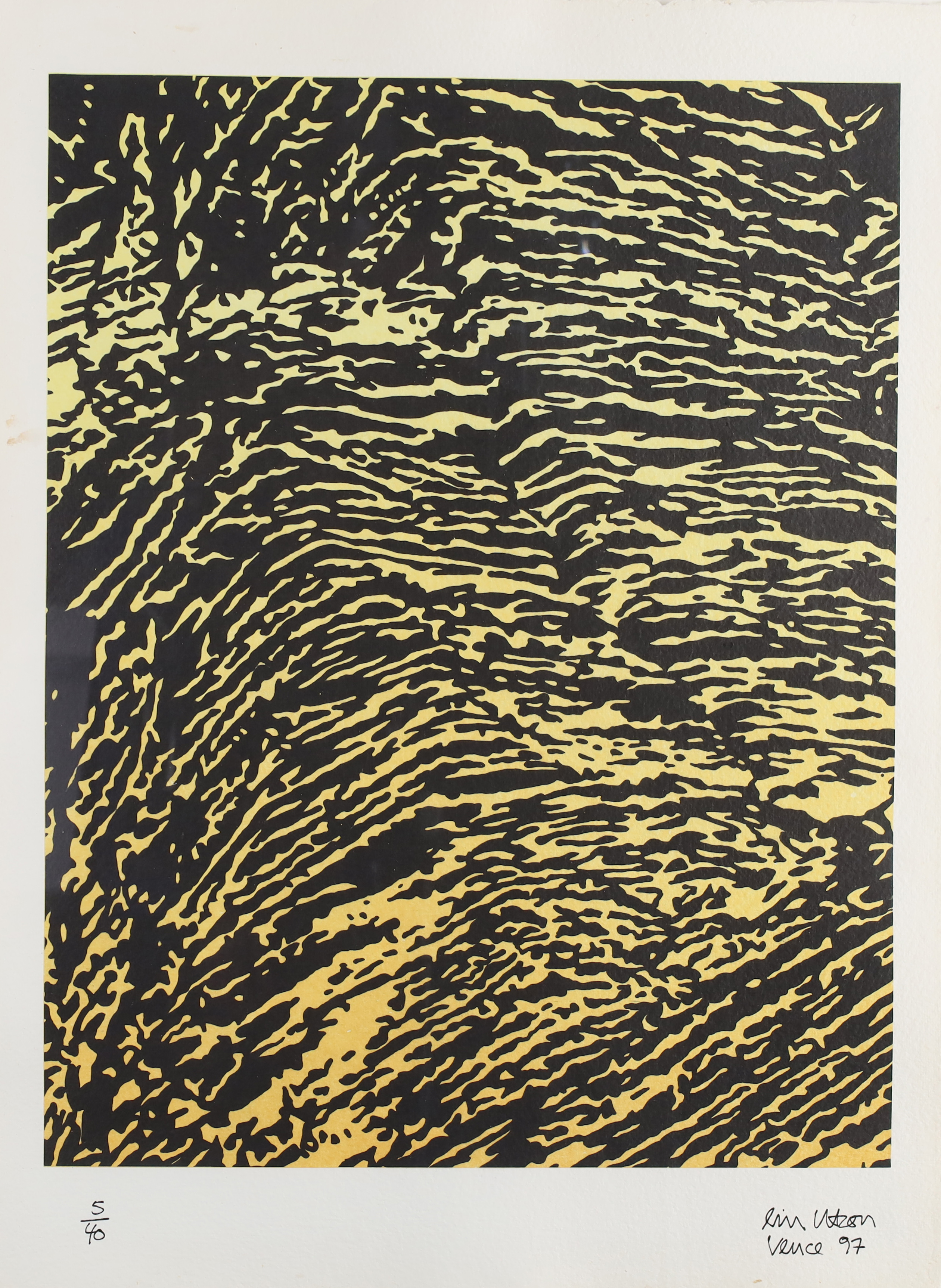 Lin Utzon,  Danish b.1946 -  Untitled (yellow), 1997;  screenprint on paper, signed, dated and ...