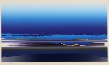 Tetsuro Sawada,  Japanese 1933-1998 -  Blue Float, 1986;  screenprint on paper, signed, dated, ...