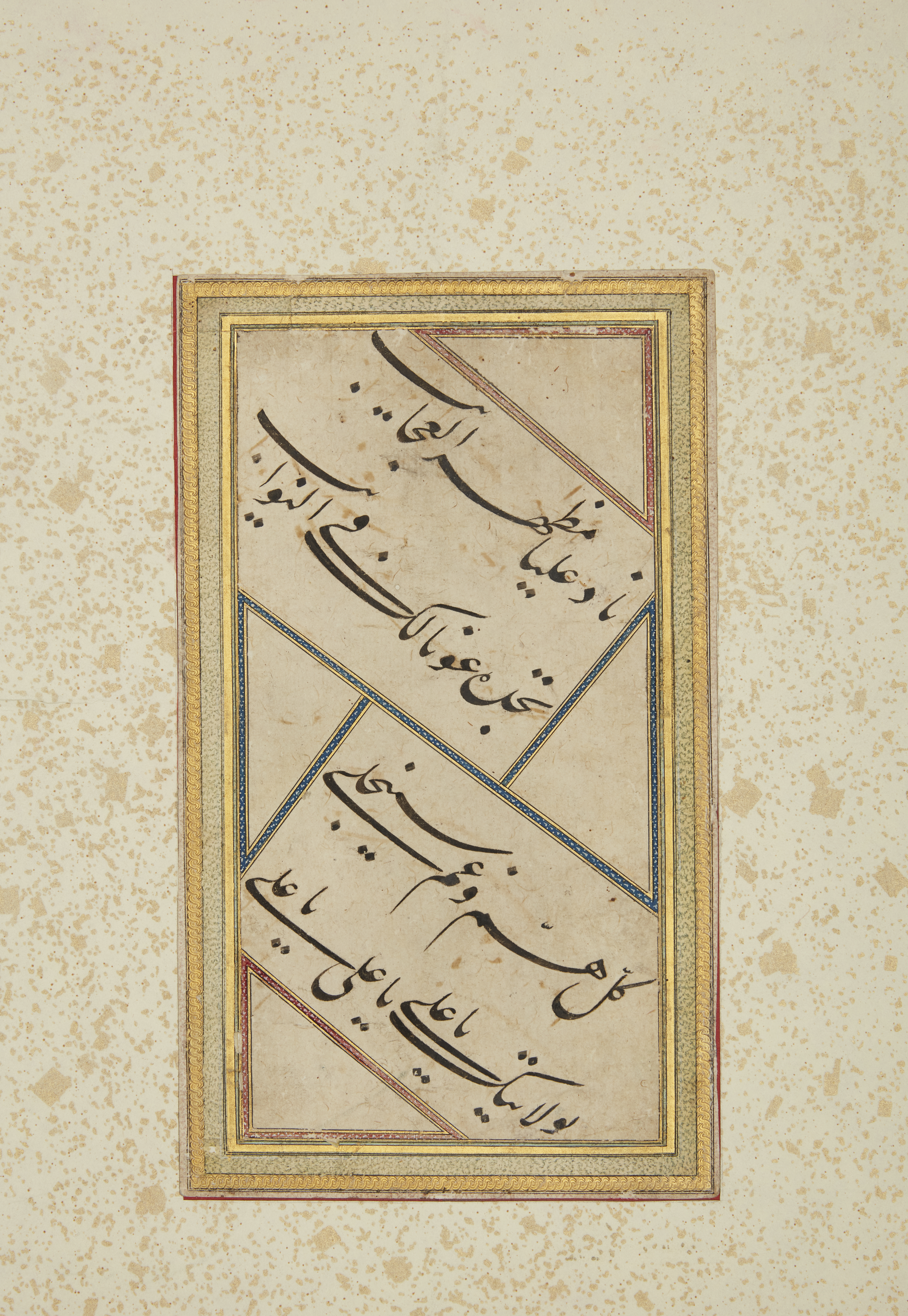 Property from An Important Private Collection Three calligraphic panels, Iran, 19th century, E...