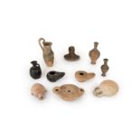 A group of pottery vessels, Circa 1400 B.C. – 2nd Century A.D., Including an Egyptian or Phoeni...