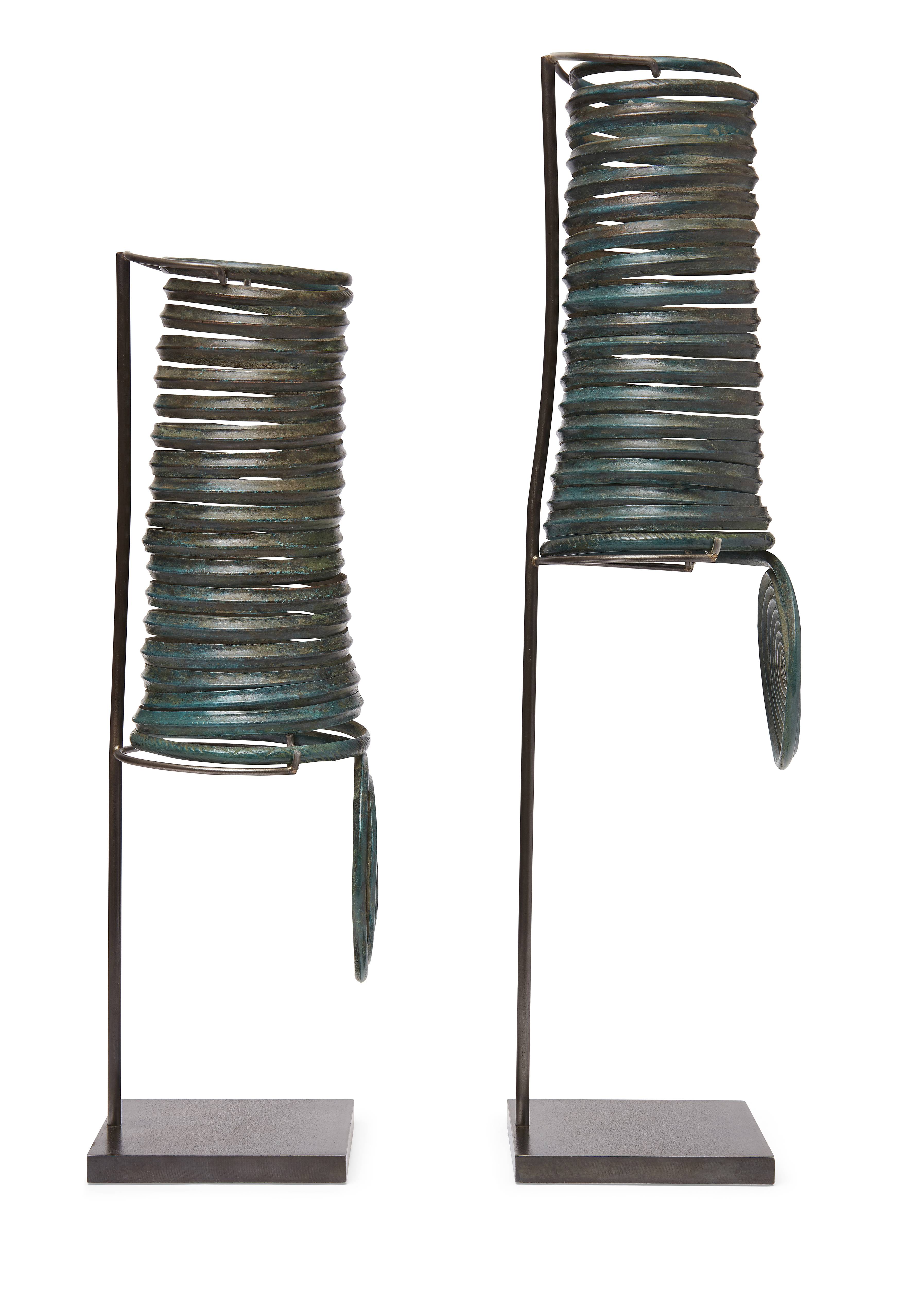Two Central European copper alloy armguards, Bronze Age, circa 12th-9th Century B.C., each form... - Image 3 of 4