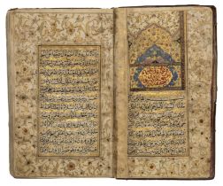 A Qur'an, Qajar Iran, 19th century, Arabic manuscript on paper, 159ff., 3fl.,12ll of black nask...