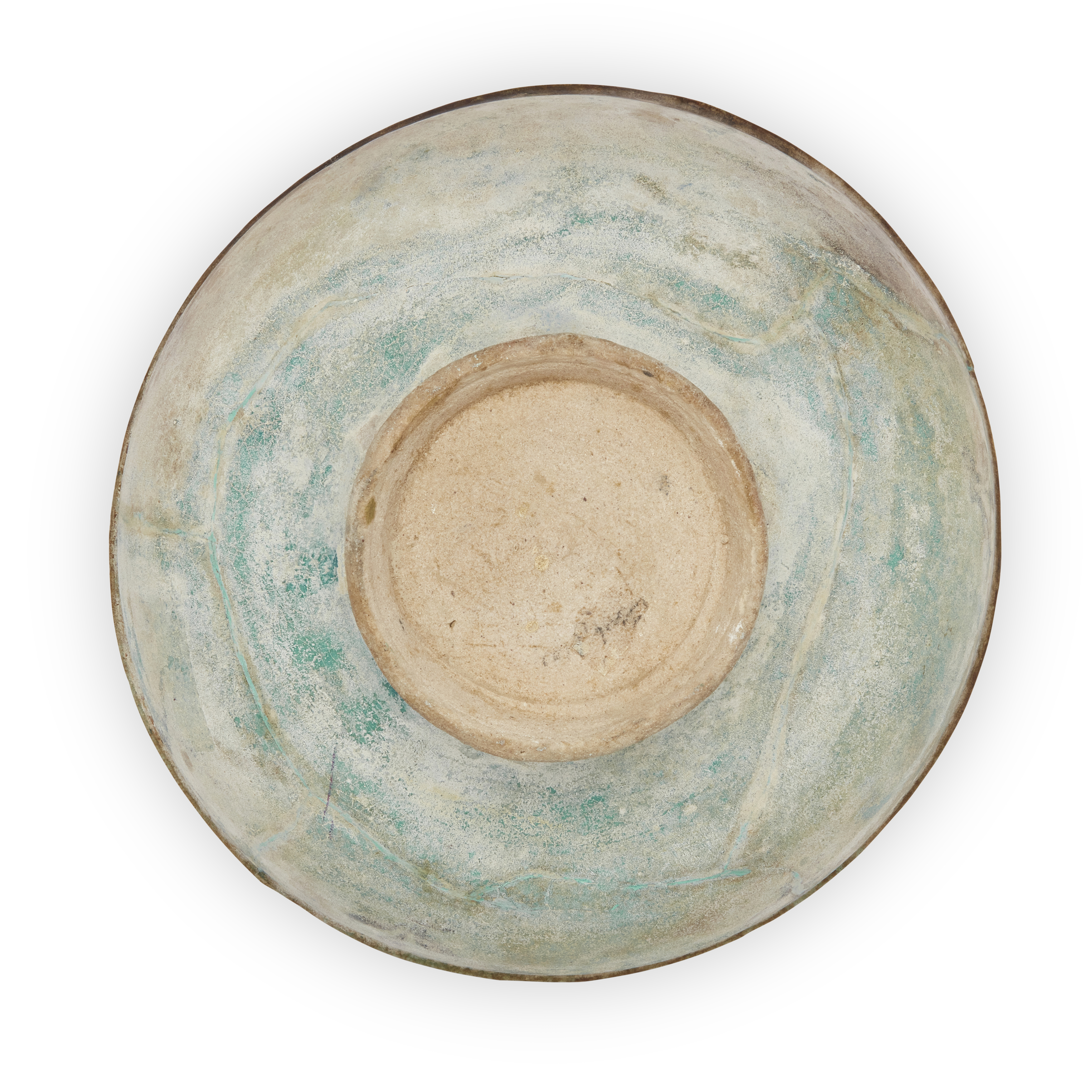A Kashan radial pottery bowl, Kashan, Central Iran, 13th century,  On short tapering foot, the ... - Image 3 of 3