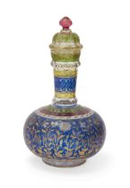 A Mughal-style enamelled and gilded glass flask Probably a design from the Jodhpur collection by...