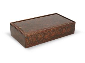 Property from an Important Private Collection A large lacquered scribe's box or pen case (qalamd...