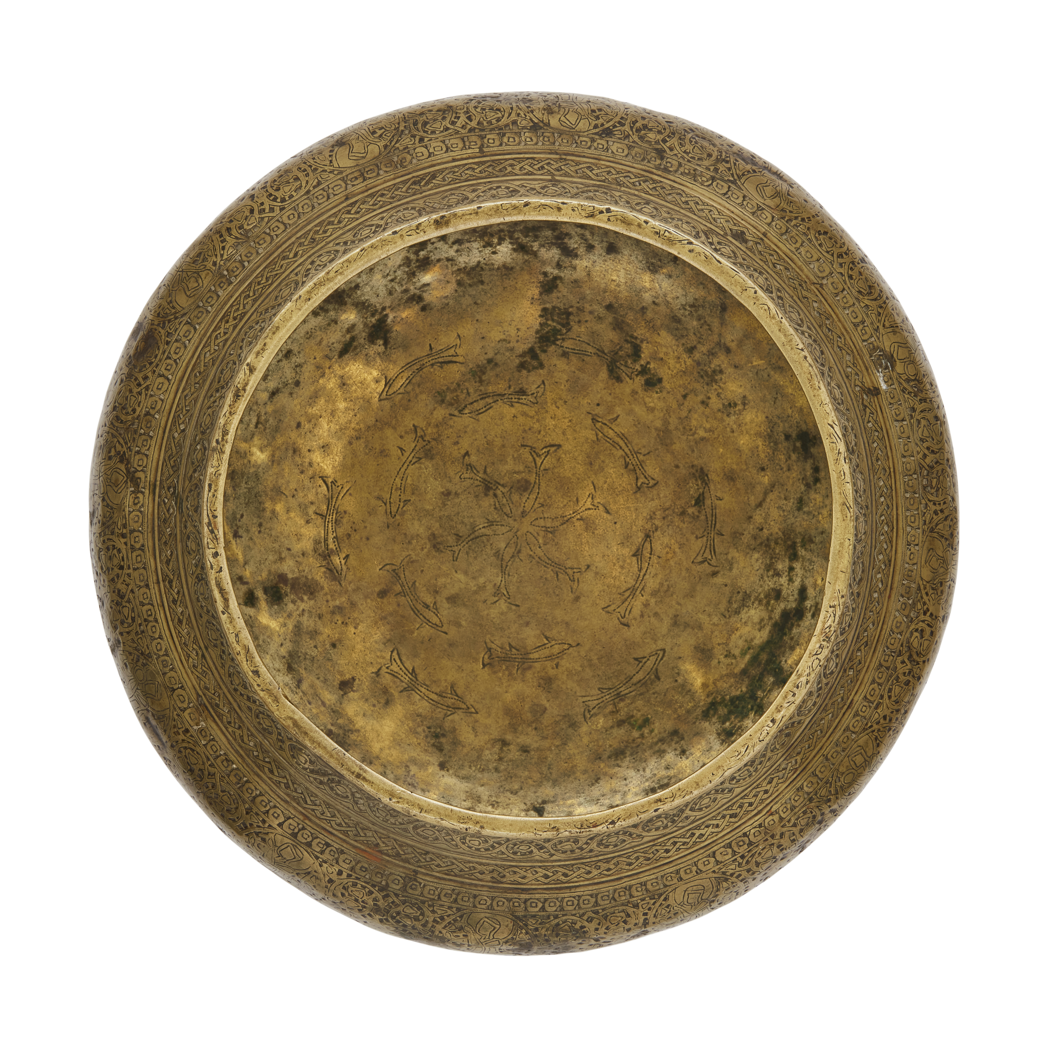 To Be Sold With No Reserve A silver inlaid engraved copper alloy bowl, Fars, western Iran, 14th... - Image 3 of 6