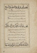 A Qur’an bifolium, Ottoman Empire, late 15th or early 16th century Arabic manuscript on paper,...