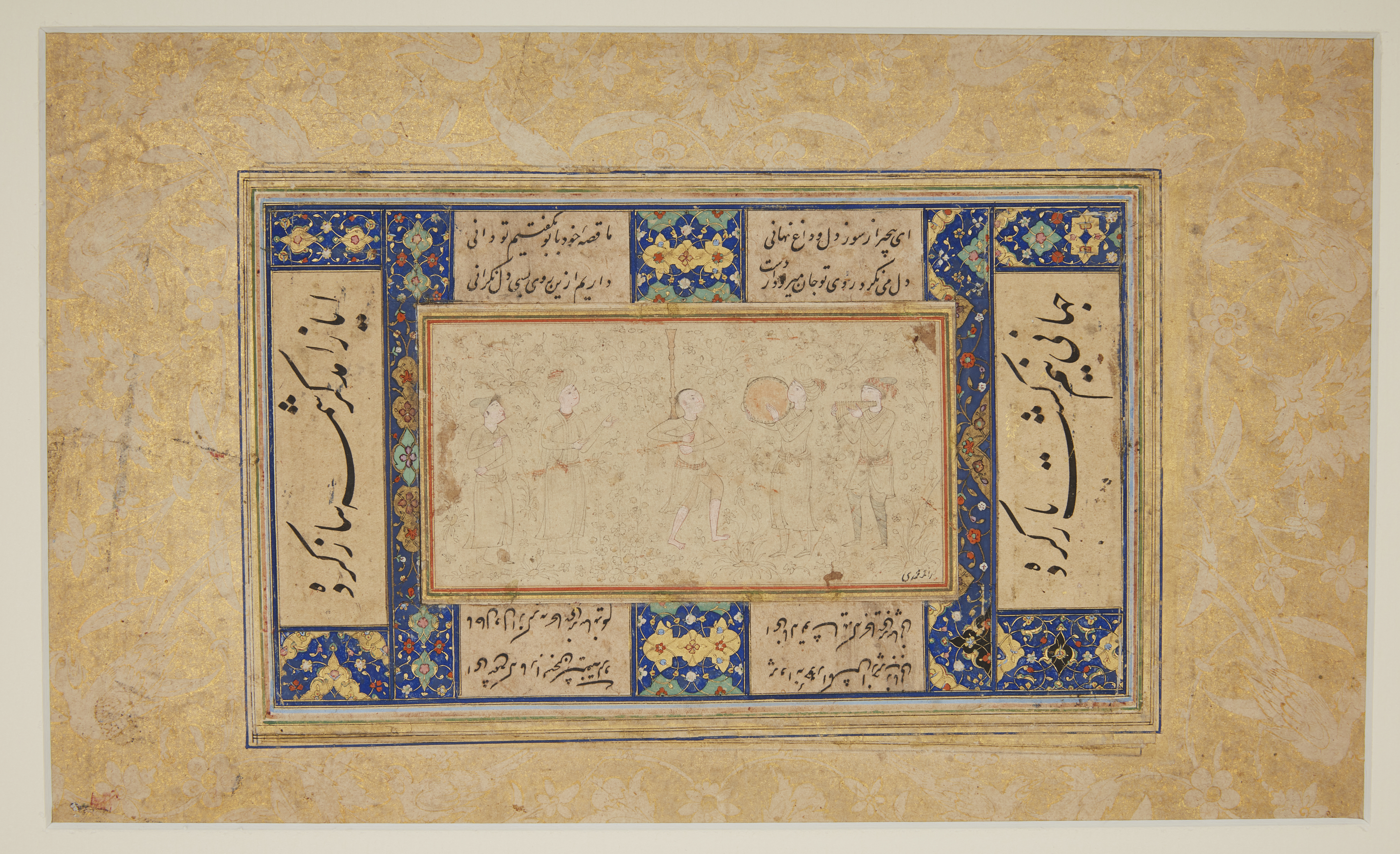 Property from An Important Private Collection A composite album page, Safavid Iran, 17th centur...