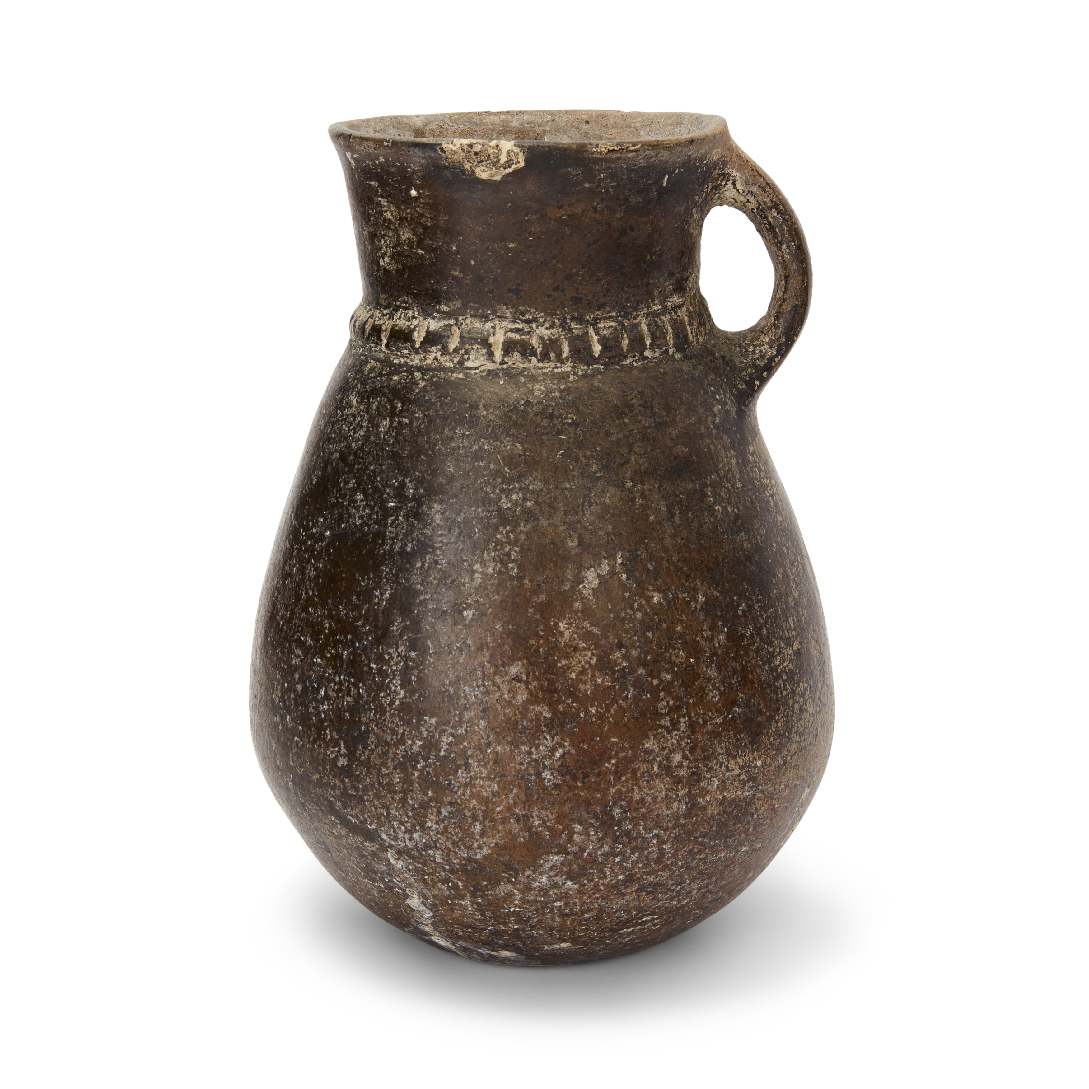 An intact Amlash grey pottery jug, North Iran, late 2nd – mid 1st Millennium B.C.,  with rope d... - Image 2 of 2