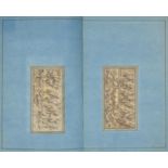 A calligraphic album (muraqqa), Iran, circa 1880, Persian manuscript on blue paper, 22ff., each...