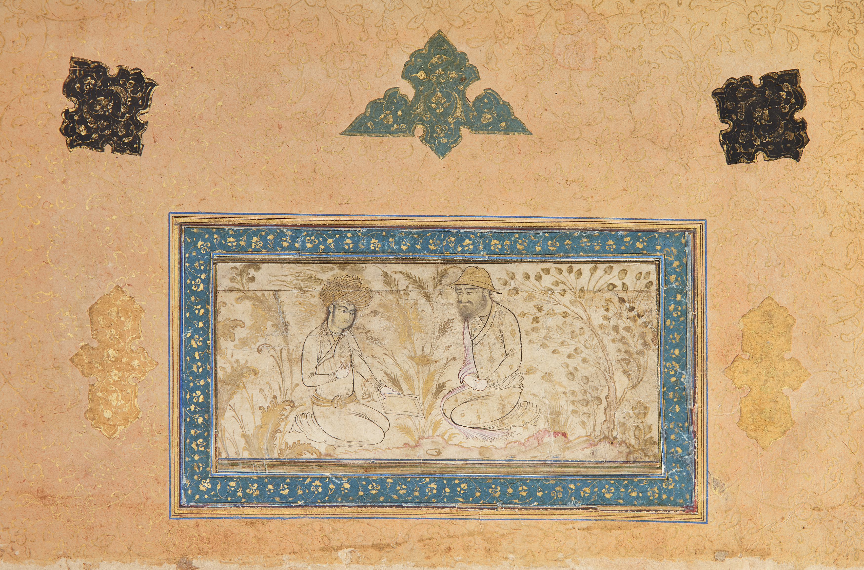 Property of an Important Private Collection A youth and his tutor, Safavid Iran, 17th century, ... - Image 2 of 2